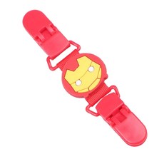 Mommywant卡通手帕夾 口水夾 幼兒手帕夾 幼稚園手帕夾 擦汗巾 口水巾適用 耐用 方便使用, 鋼鐵俠, 1個