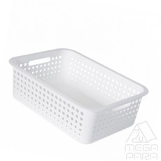 보급창고4호점 아이바스켓 수건바구니, 중 - 화이트