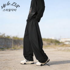 스타일닥터 남성 아웃도어 트레이닝 바지 옆 지퍼 통기 와이드 팬츠 남자조 캐주얼