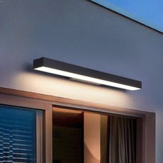 외벽센서등 벽부등 벽걸이 led 램프 카페 외부벽등 가로형 60cm 40W 센서포함, B형 가로형 60cm 블랙 40W 중성광
