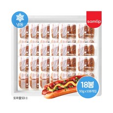 삼립 핫도그번300g 6입x18봉 아이스포장 cgv 간식플레인 소세지샌드위치빵재료