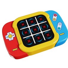 井字棋電子遊戲機，多功能益智玩具，兒童邏輯思維訓練, 1個, 電子井字棋, 黃色