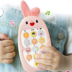 오감발달 사운드 라이트 소프트토끼 아기폰 전화기놀이, 1개, 토끼
