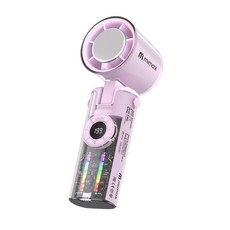 mimax 手持冷風扇 數位顯示 無級調速, 紫色, P3000