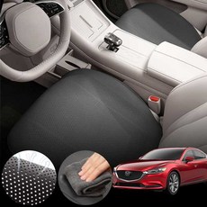 마쯔다6 GH/GJ(07~13) 2.2 차량용 초슬림 통풍 시트 커버 블랙 2개 세트