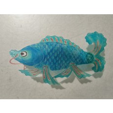 手工牛皮雕刻魚皮影擺飾, 如圖所示, 1個