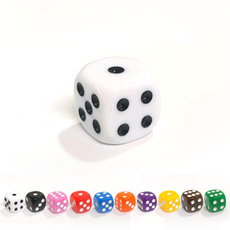 주사위 보드게임 16mm 컬러, 흰색, 1개