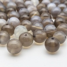 [모크재료방] 채색마노 8mm, 80개, 라이트그레이