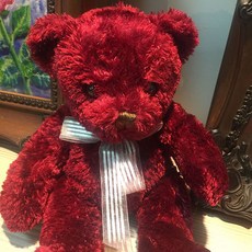 泰迪熊專賣店正版泰迪熊正牌泰迪熊【TEDDY HOUSE】正牌泰迪熊 TEDDY BEAR小泰迪熊(酒紅), 1個