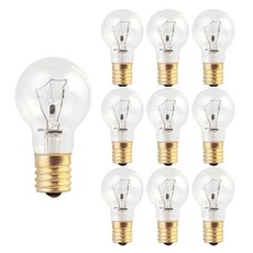 포커스 백열전구 미니크립톤 60W E17 투명 사육장 육축용 인테리어 매장 꼬마램프 FOCUS, 10개, 전구색