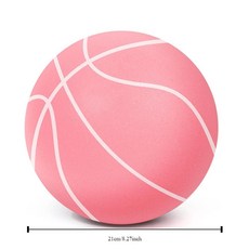 농구공 볼 실내 클래핑 탄성 신축성 공 농구 No.5 No.7, 1개, [04] 사일런트농구공 pink NO.7 ball