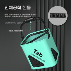 접이식 야외 물통 뚜껑 포함 대형 낚시통 멀티기능 통 물고기 통 야외 낚시 활어통, green