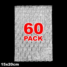 20-100PCS 다목적 투명 버블 쿠션 랩 파우치 포장 이동을 작은 이중 벽 버블 쿠션, [08] 15x20cm-60X