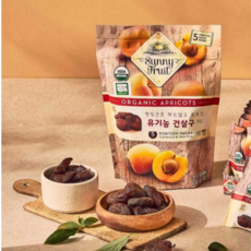 써니후르츠 유기농 건살구 (건살구 93% 함유) (파우치) 250g (50g X 5팩), 50g, 5개