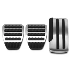 Renault Latitude Safrane 용 AT MT 자동차 페달 Samsung SM5 2010 가스 브레이크 스테인레스 스틸 ​ 커버, 01 3 pcs, 01 CN