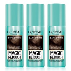 로레알파리 매직 리터치 헤어스프레이 75ml, 다크브라운, 3개