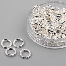 [포에이]실버 925 은 순은 오링 O링 부자재 재료 만들기 오픈링, 1세트, 은925 오링(0.8x4mm-4개)
