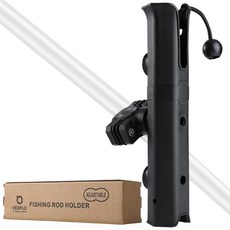 자전거 의자 카트 스쿠터 오토바이 ATV & 비치카용 조절식 폴 마운트 낚싯대 홀더 클램프가 있는 홀더, 1, Carbon Black, 1개