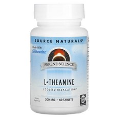 소스내추럴스 L-테아닌 200mg 60정 브레인포그 릴렉스, 2개