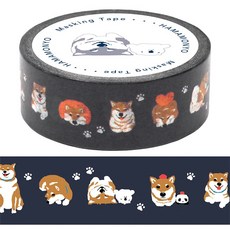 【莫莫日貨】日本製 濱文樣 2022 新品 和紙膠帶 - 柴犬小丸與他的朋友, 1個