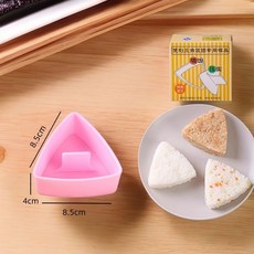 good 三角飯糰模具套裝壽司做紫菜飯糰模具家用商用日式食品級, 粉色三角飯糰 防粘設計, 1個