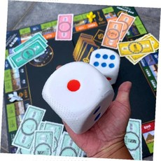 8cm 말랑한 게임 주사위 보드게임 파티 게임용품 소품, 1개