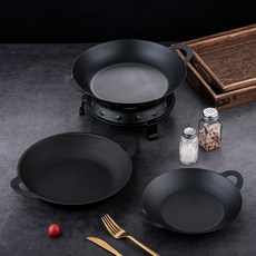 廠家下殺 秒發 日式不沾乾鍋爐酒精爐小火鍋鐵乾鍋家用商用固體酒精爐麻辣香鍋仔, 1個, 24cm平底鐵鍋, 24cm平底鐵鍋