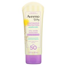 Aveeno 유아용 산화아연 자외선 차단제 SPF 50 88ml(3fl oz) 2팩, 88ml, 1개