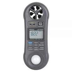 4 in 1 환경 품질계 풍속계 습도계 광도계 테스터 온도계 모델 LM-8000A와 INSTRUKART의 보정 인증서, 1개