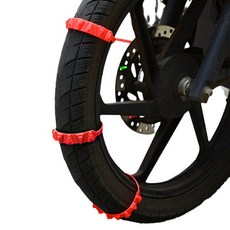 아띠꼴로 오토바이 스노우체인 스쿠터 미끄럼방지 체인 10개1세트 일회용, 1세트, 오렌지