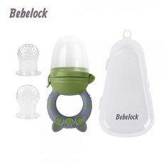 BeBeLock 寶寶副食品夾鏈袋 輔食器 綠小豬, 1個
