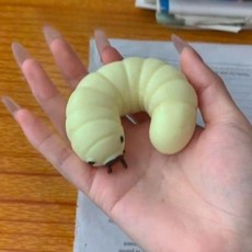 스트레스해소 누에고치 애벌레 누에 촉감놀이 말링이 벌레, 2개