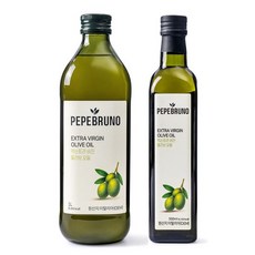 페페브루노 엑스트라버진 올리브 오일 1L x1병 500ml x1병 세트, 1세트
