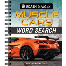 (영문도서) Brain Games - Muscle Cars Word Search: More Than 80 Puzzles! Spiral, Publications International,..., English, 9781639387762