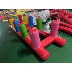 에어바운스 바이킹 반원 스포츠 교육 축제 야시장 에어시소 에어 교구 사다리 태권도 놀이터, 1개, 진저옐로우 점핑 4m