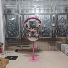 포토존거울 인테리어 볼록거울 스탠드 매장 업소용, 40.45cm 거울 + 60cm 거울 + 2m 기둥 +