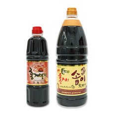 홍게맛장 소스 레드 900ml + 홍게맛 송이간장 1.8L 홍게 조미료 맛간장, 2.7L, 1세트