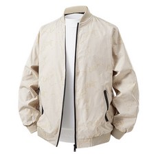 迷彩防風保暖長版棉外套 - 男士青年休閒運動棒球領上衣