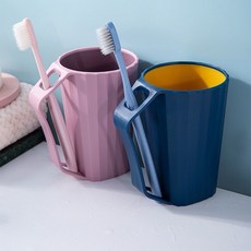 DFMEI 家用漱口杯雙層加厚刷牙杯子洗漱杯情侶牙刷杯宿舍學生牙缸防摔款, 1個, 簡約洗漱杯:1個粉色