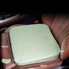 자동차 키높이 방석 반패드 사계절 시트, 1개, 기본 26cm 가죽 마차그린