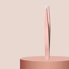 스테인리스 스틸 블랙 눈썹 족집게 사선 평평한 끝 뷰티 도구 속눈썹 족집게 인그로운 헤어 제거용, 08 metal Flat