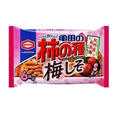 일본 카메다 카키노타네 감씨 과자 저염 매실맛 2종류 164g, 1개