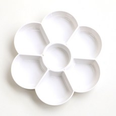 율아트 꽃접시 팔레트 동양화파레트 민화재료 단청 석채 분채 봉채 안채 편채 민화 동양화 수채화 캘리그라피 만들기재료, 투명