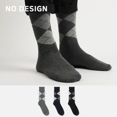 노디자인 ND 아빠용 아가일 비즈니스 양말 6켤레 세트 남자 학생 정장 데일리 패션
