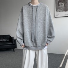 領帶拼接寬鬆男款衛衣上衣