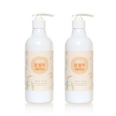유연화장품 천연 수제 참 쌀겨 때비누 500ml, 2개