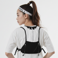 핀딘 초경량 트레일러닝 조끼 백팩 베스트 등산 가방, 블랙화이트, 1개