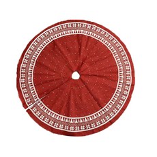 聖誕樹裙 90cm 台灣現貨 聖誕節裝飾 無紡布材質, 1個, 紅色樹裙, 紅色樹裙