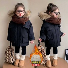 兒童連帽保暖外套 鋪棉加厚內裡 派克服