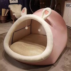 은신처 인간둥지 미니텐트 핑크 침대 동굴 1.8m 둥지 텐트 대형 플러시, D. 핑크 플러시 매트 이중 목적 모델 1.8m에서 사